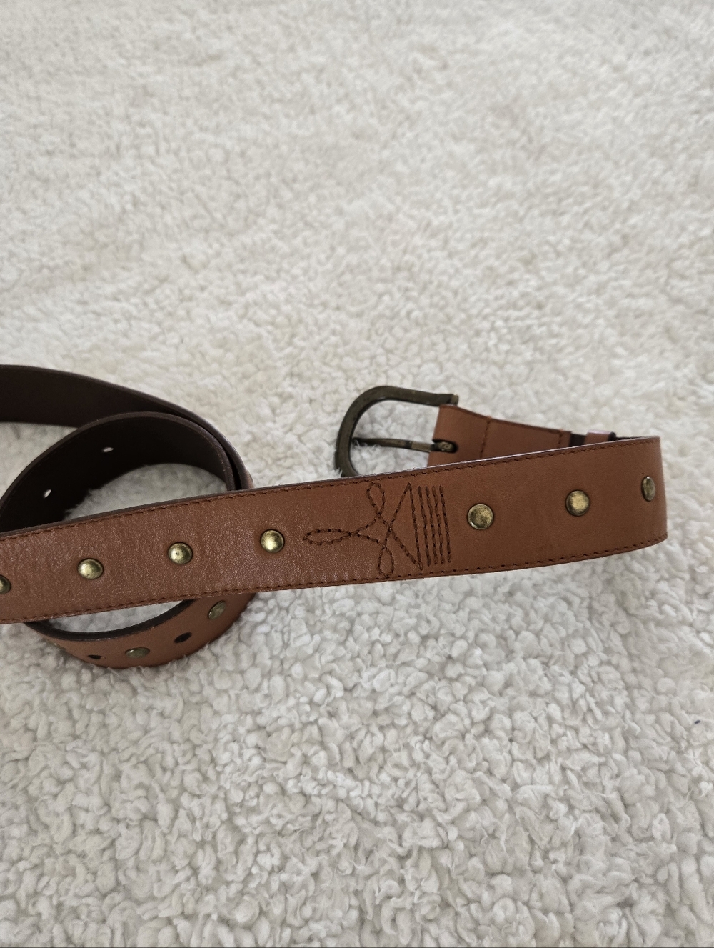 Spell Vintage Brass Studded Leather Belt M/L 🤎 - Picture 4 of 9